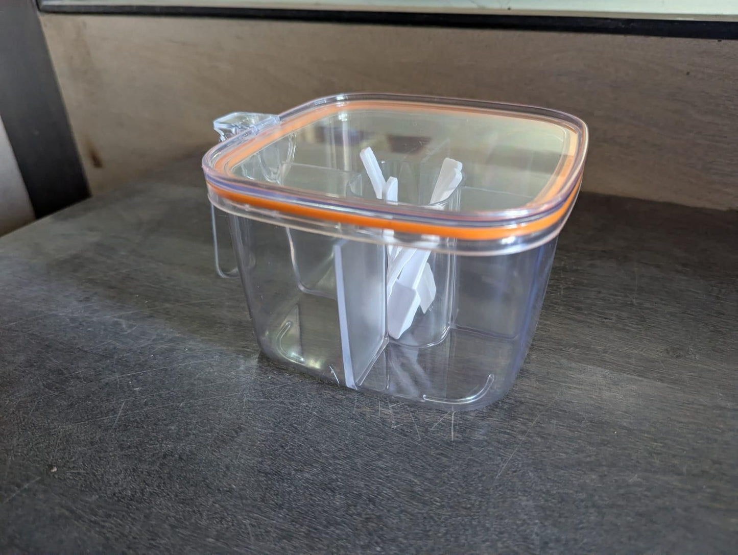 5 Section Transparent Spice Box